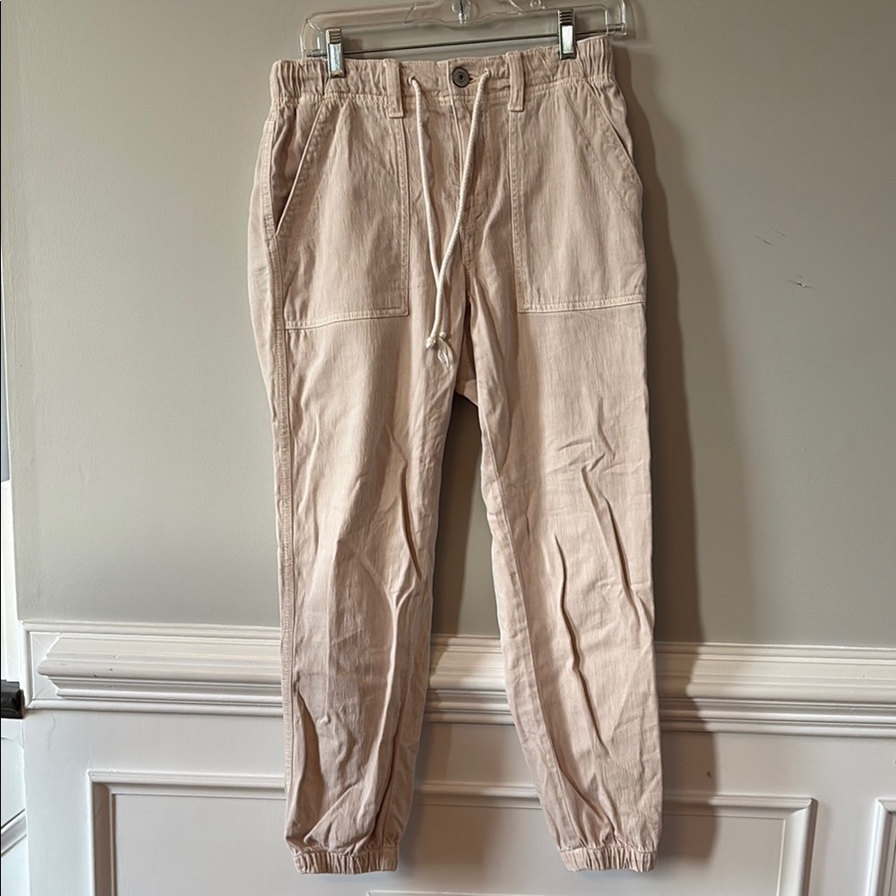 American Eagle Beige Drawstring Jogger Utility pants size 4